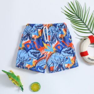 Toddlers Newborn Baby Fashion Boys Cartoon Dinosaur Printed Swimwear Shorts