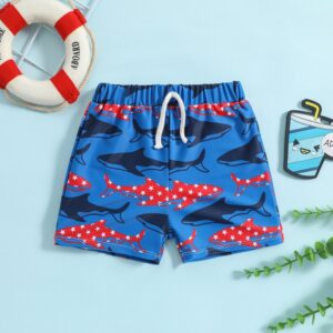 Toddlers Newborn Baby Fashion Boys Cartoon Shark Printed Swimwear Shorts
