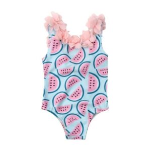 Baby Sleeveless Watermelon Printed Backless One-Piece Bathing Suit Beach Bathing Suit