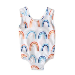 Girls Fashion Rainbow Pattern Swimwear