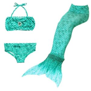 Girls Beach Vacation 3 Pcs Set Mermaid Tail Swimsuits