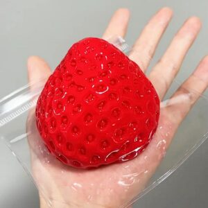 Fashion Cute Oil Light Strawberry Soft Imitation Silicone Decompression Vent Toy