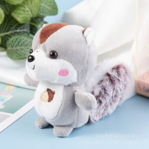 Cute Squirrel Plush Toy Pendant Keychain