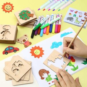 Kids Hollow Graffiti Wood Painting Template Toy