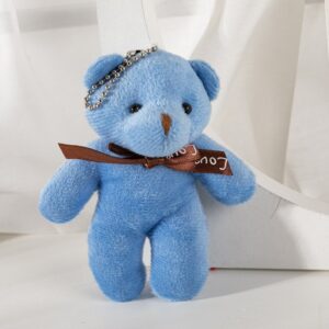 Bow Tie Little Bear Doll Pendant Plush Toy Keychain