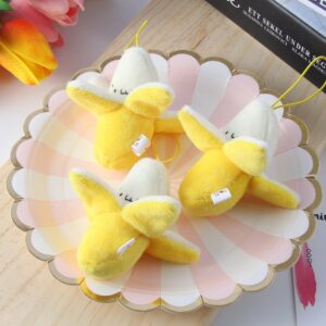 Children Kids Baby Fashion Cute Peeled Banana Plush Toy Keychain