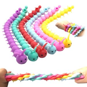 Soft Rubber Tpr Caterpillar Bracelet Decompression Elastic Toy