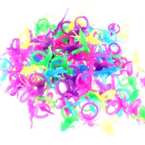 Fluorescent Miniature Plastic Centipede Snake Gecko Insect Ring Toy Model