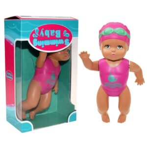 Fashion Cute Mini Plastic Swim Electric Crawling Doll