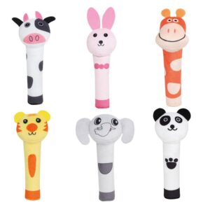 Cute Cartoon Animal Shape Elephant Rabbit Baby Hand Rod Toy