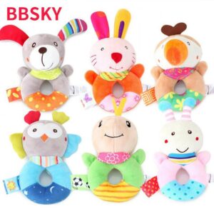 Cute Cartoon Puppy Owl Animal Hand Circle Plush Toy