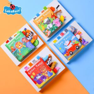 Cartoon Animal Tail Cloth Book Enlightenment Ring Paper Early Education Cloth Book Interactive Toy