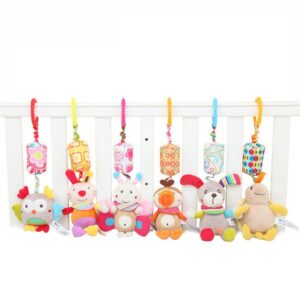 Cartoon Plush Pendant Animal Bell Crib Pendant