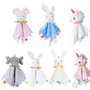 Cartoon Cute Rabbit Unicorn Baby Bib Soother Toy