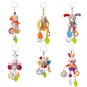 Cartoon Animal Wind Chime Baby Can Chew Plush Toy Crib Pendant