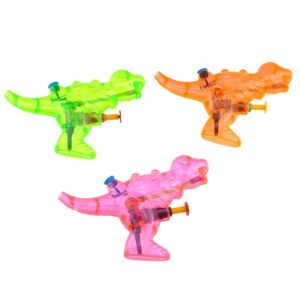 Cartoon Creative Multicolor Transparent Dinosaur Whistle Small Water Gun Playing Water Toys
