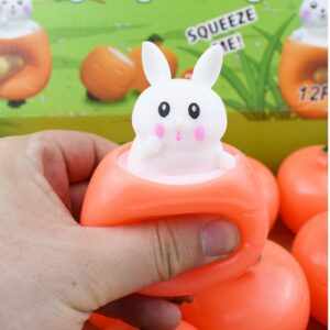 Fashion Creative Rabbit Carrot Cup Pinch Music Squeeze Vent Stress Relief Toy