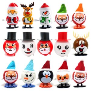 Cartoon Funny Wind-Up Santa Claus Jumping Toy
