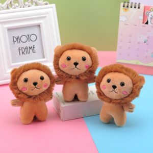 Children Kids Baby Fashion Cartoon Little Lion Doll Plush Toy Keychain