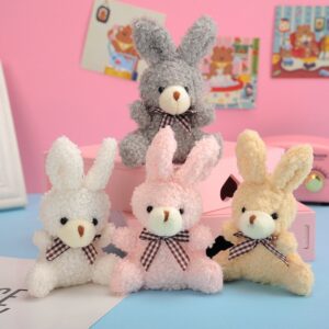 Children Kids Baby Fashion Cartoon Bunny Rabbit Pendant Plush Doll Toy Keychain
