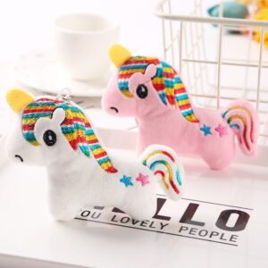 Cute Multicolor Unicorn Doll Plush Toy Keychain Pendant
