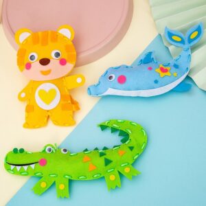 Cartoon Children Handmade DIY Non-Woven Animal Dolls