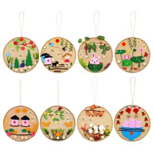 Children's Handmade Traditional Cultural Linen Disc Twenty-Four Solar Terms