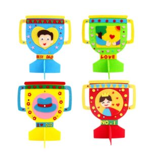 Father's Day Gift Kindergarten Creative Paste Non-Woven Handmade DIY Trophy