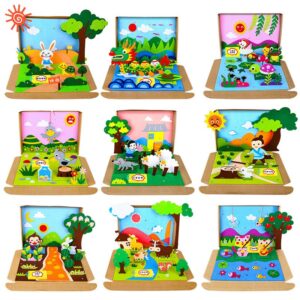 Cartoon Handmade DIY Making Non-Woven Picture Book Story Box