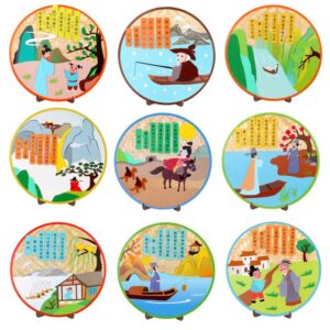 Cartoon Creative Ancient Poetry Non-Woven Handmade DIY Making Paste Pictures