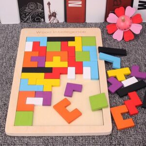 Tetris Building Blocks Jigsaw Puzzle Tangram Building Blocks Children's Early Education Educational Toys