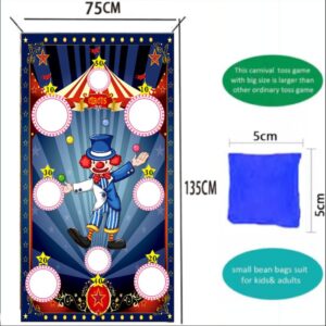 Circus Magic Show Theme Sandbag Toss Game Flag