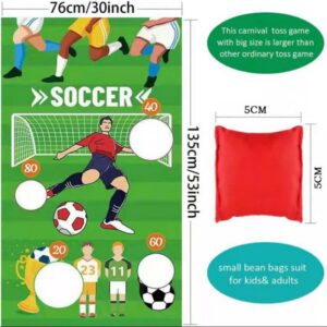 Soccer Cup Background Theme Children's Outdoor Beanbag Toss Game Flag