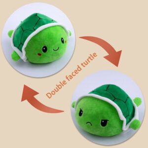 Turn Over Turtle Plush Toy Doll Cartoon Cute Double-Sided Plush Turtle Doll Kids Gift