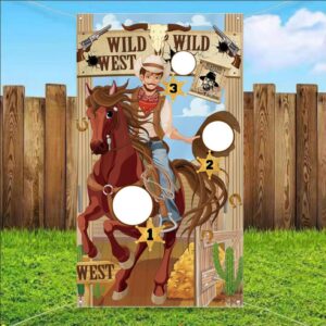 Western Bounty Hunter Background Theme Beanbag Toss Game Flag