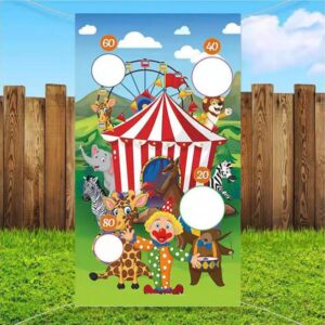 Circus Theme Parent-Child Outdoor Beanbag Toss Game Flag