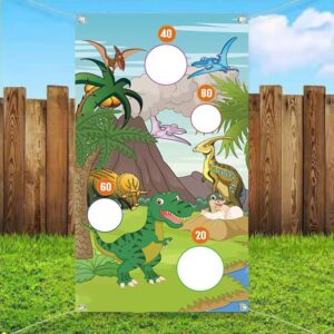 Primitive Jungle Animal Dinosaur Theme Toss Game Flag
