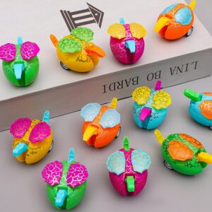 Cartoon Creative Children's Dinosaur Egg Deformation Pull Back Inertia Car Educational Toys