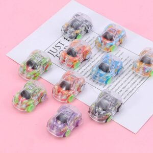 Double-Layer Transparent Graffiti Mini Pull-Back Car Toy