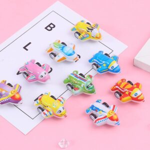 Cartoon Mini Pull-Back Small Plane Children's Simulation Pull-Back Fighter Model Toy