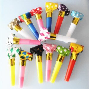 Children Kids Baby Fashion Plastic Paper Whistle Birthday Party Horn Cheering Props