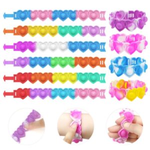 Children Kids Baby Fashion Heart Push Poping Bubble Sensory Stress Relief Toys Bracelets