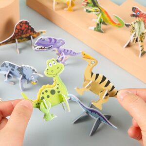 Cute Cartoon Children's Paper 3D Puzzle Dinosaur Shape Kindergarten Toys