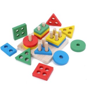 Children Kids Baby Fashion Educational Geometric Shapes Cognitive Matching Building Blocks Toy