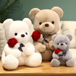 Children Kids Baby Fashion Cartoon Animal Rose Bear Doll Plushie Doll Stuffed Toy