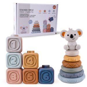 Children Kids Baby Fashion Educational Building Block Soft Silicone Toy
