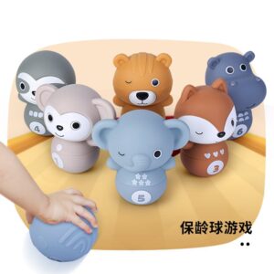 Children Kids Baby Fashion Bowling Ball Soft Rubber Building Blocks Cognitive Educational Toys