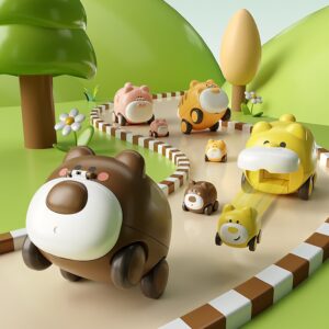 Children Kids Baby Fashion Press The Animal Car Educational Toy