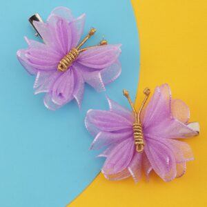 Children Kids Toddlers Girls Mesh Butterfly Hair Clips