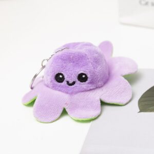 Creative Plush Toy Small Double Sided Octopus Doll Pendant Keychain